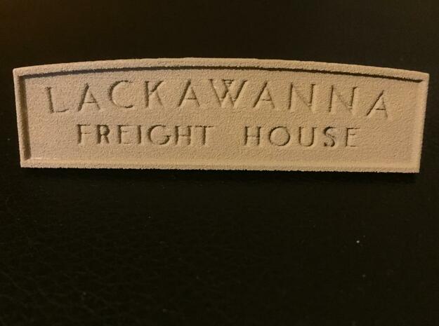 HO Lackawanna Freight House Sign in White Natural Versatile Plastic: 1:87 - HO