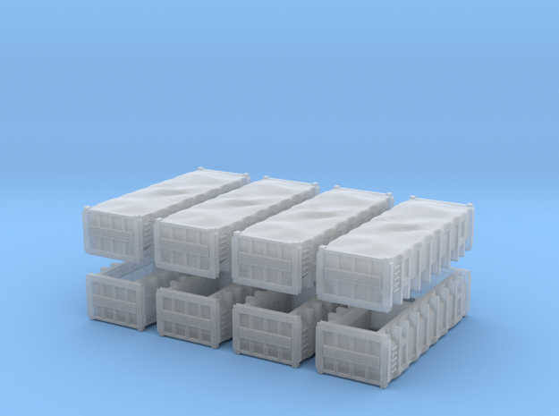 N90 - Marti Gravel Containers (8x) in Smooth Fine Detail Plastic