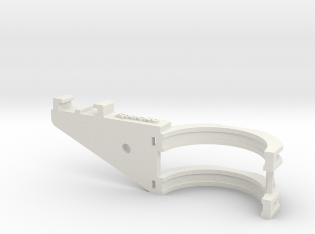 GoPro compatible bracket for Motorcyclefork part 1 in White Natural Versatile Plastic