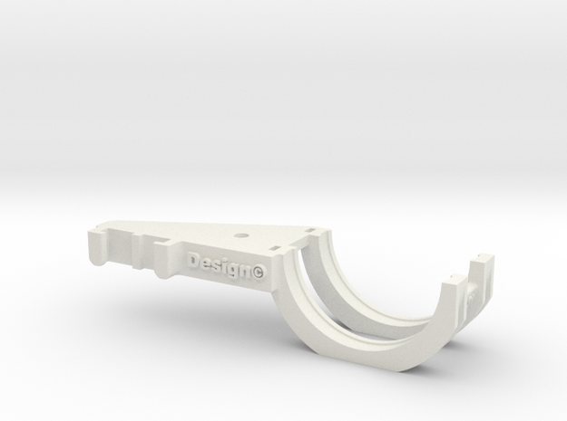 GoPro compatible bracket for Motorcyclefork part 2 in White Natural Versatile Plastic