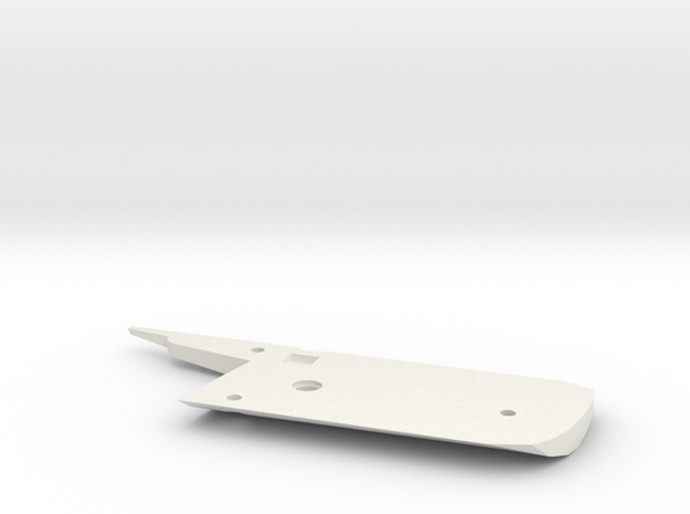 T6A Throttle Grip Top Closing plate in White Natural Versatile Plastic