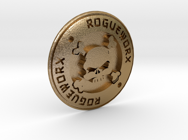 RogueWorx 90mm Mk4 Golf badge in Polished Gold Steel
