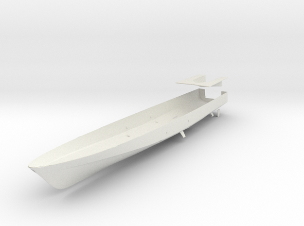 1/96 scale Cyclone Hull and ramp in White Natural Versatile Plastic
