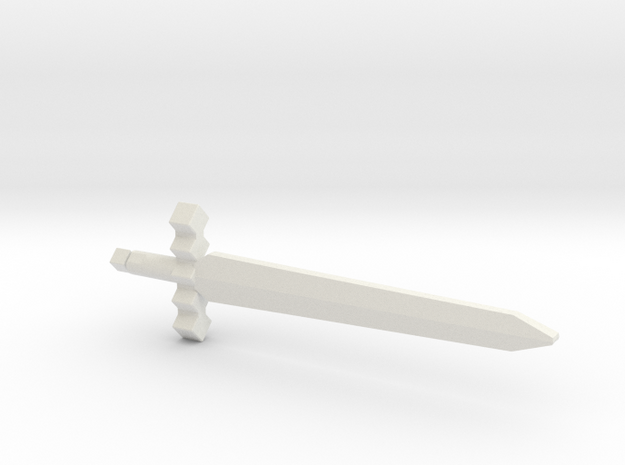 Cybercube Sword (3mm, 4mm, 5mm) in White Natural Versatile Plastic: Large
