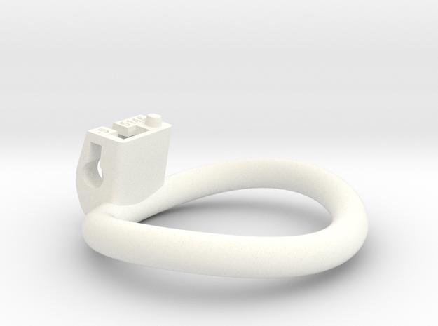 Cherry Keeper Ring - 51x46mm Wide Oval -9° ~48.5mm in White Processed Versatile Plastic