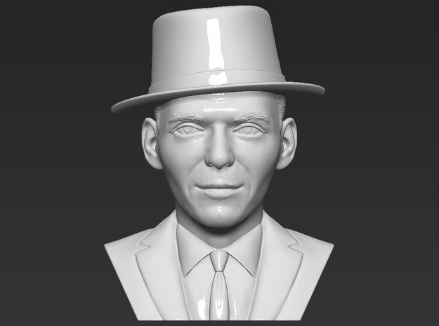 Frank Sinatra bust in White Natural Versatile Plastic