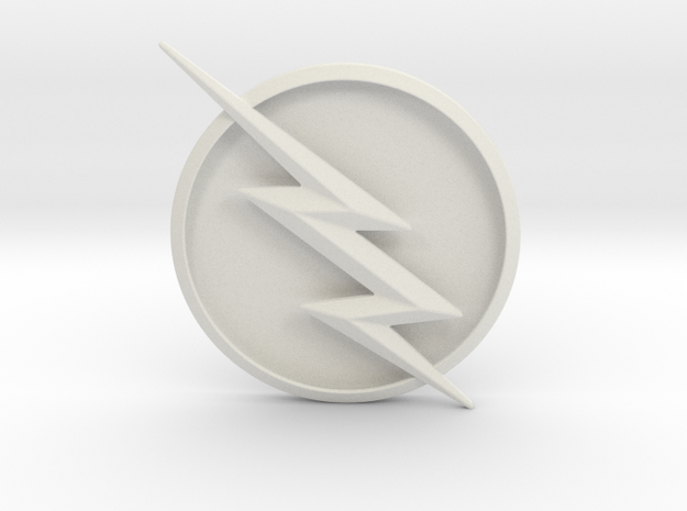 CW Reverse Flash/Zoom Emblem in White Natural Versatile Plastic