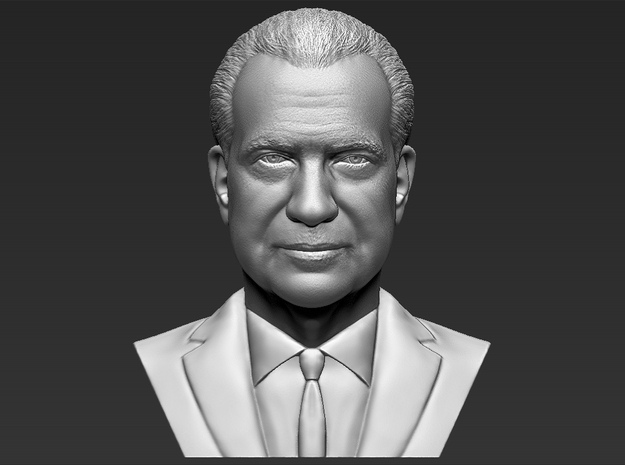 Richard Nixon bust in White Natural Versatile Plastic