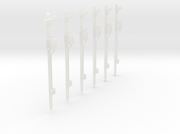 HO-Scale Power Poles With Transfomers in Tan Fine Detail Plastic