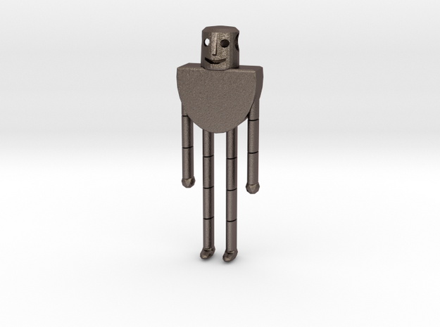 Rozz - The Wild Robot in Polished Bronzed-Silver Steel