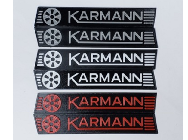 Karmann Badges for an MK2 Scirocco in Black Natural Versatile Plastic