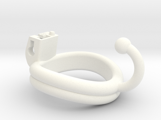 Cherry Keeper Ring - 46mm Double Ball Hook in White Processed Versatile Plastic