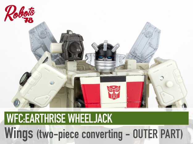 [Converting 2PC] ER Wheeljack Wings - Outer in Tan Fine Detail Plastic