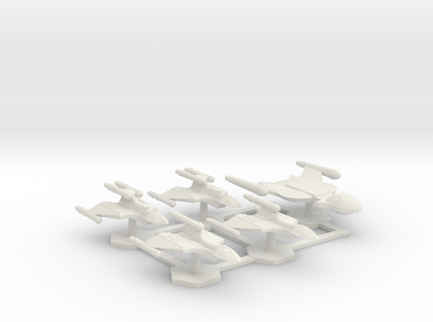7000 Scale Romulan Fleet Fast Ship "+" Collection  in White Natural Versatile Plastic
