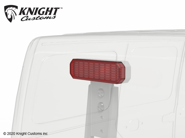 KCJL1017 JL Tire Carrier light lens in Smooth Fine Detail Plastic