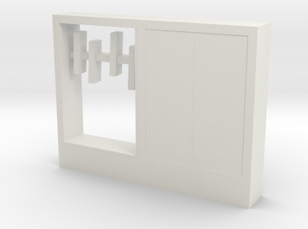 Modern Miniature 1:24 Hallway Furniture in White Natural Versatile Plastic: 1:24