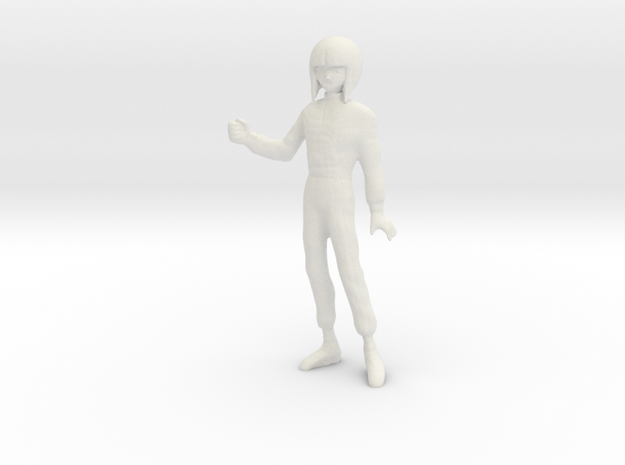 1/24 Teen Boy  in White Natural Versatile Plastic