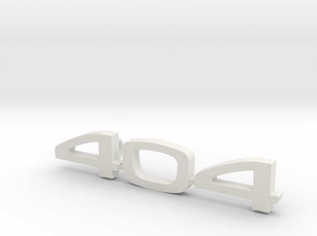 keychain peugeot 404 in White Natural Versatile Plastic