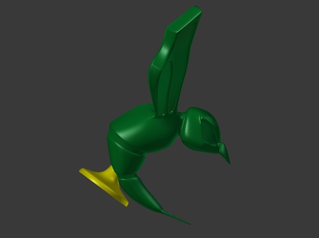Hornet Hood Ornament in Green Processed Versatile Plastic