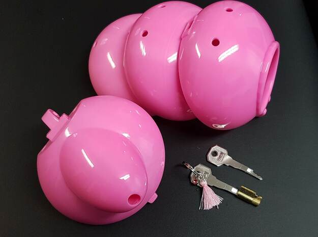 43mm BACK for Heart-ON Chastity's Contained and Ca in Black PA12