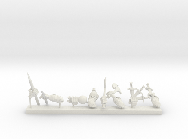 Weaponswapper Series: Throwing Weapons in White Natural Versatile Plastic