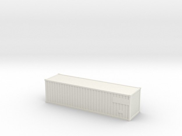 Container30ft  (N-scale) in White Natural Versatile Plastic