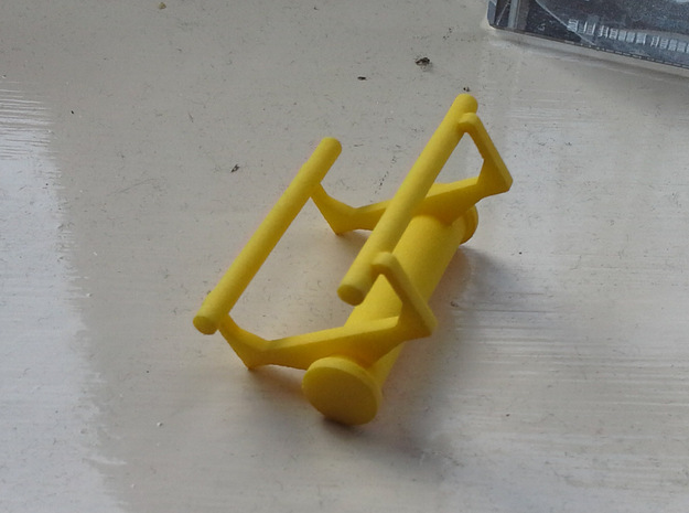 Small Roller Coaster paperweight (Vekoma/Arrow) in Yellow Processed Versatile Plastic