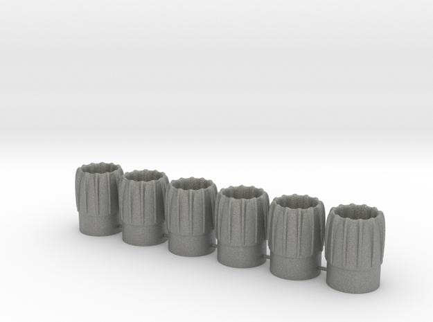  intake/exhaust cones for BT-20 (x6) in Gray PA12