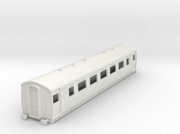 0-87-ltsr-ealing-3rd-class-coach in White Natural Versatile Plastic