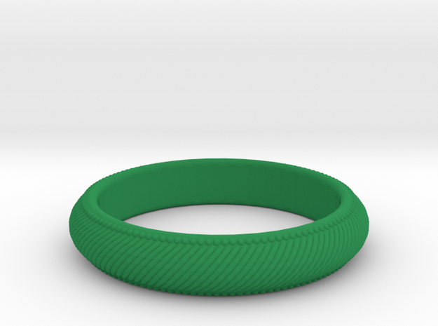 Ribbon Ring  in Green Processed Versatile Plastic