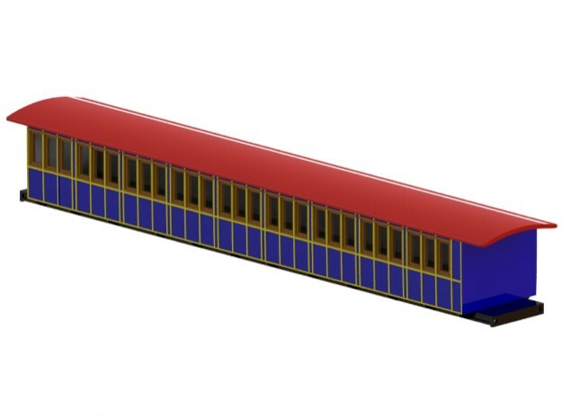 The Swedish Royal railway wagon 1893 – H0-scale in White Natural Versatile Plastic