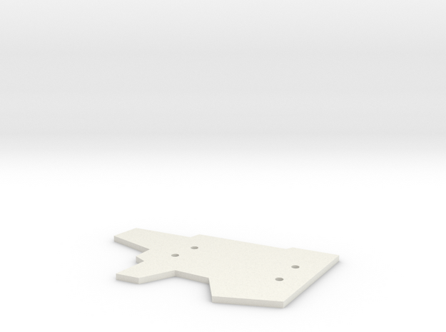Mounting Plate in White Natural Versatile Plastic