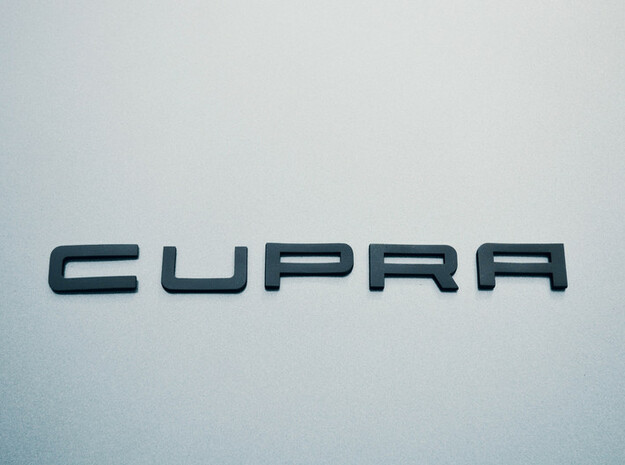 Leon Cupra Logo Text Letters - Original OEM Size in White Natural Versatile Plastic