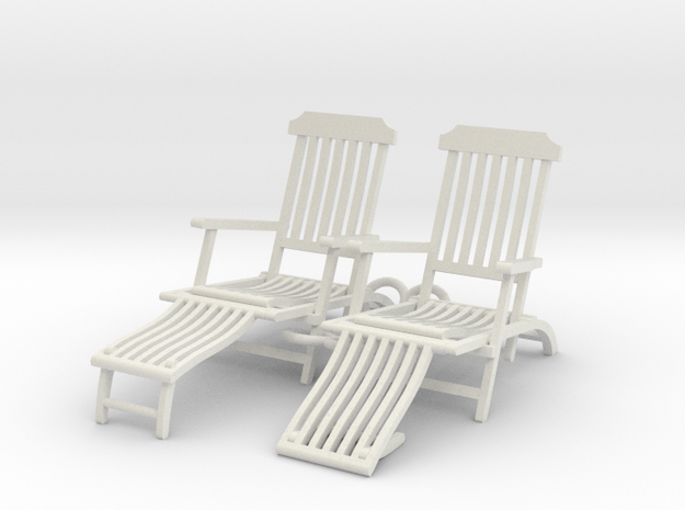 deck chair ergonomic 1to32 new2 pair up down in White Natural Versatile Plastic