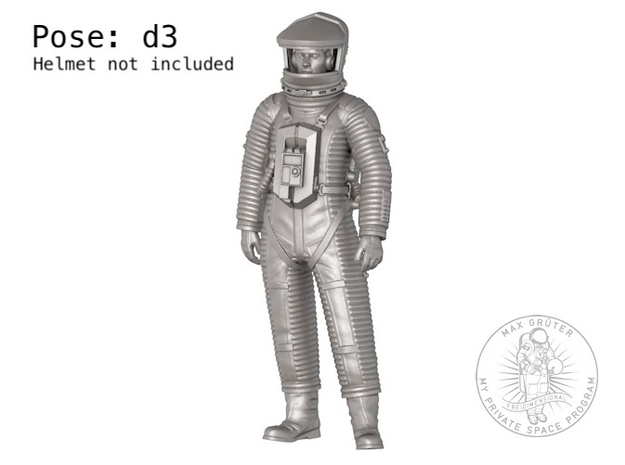 SF Lunar Astronauts 1:32 in Smooth Fine Detail Plastic: d00