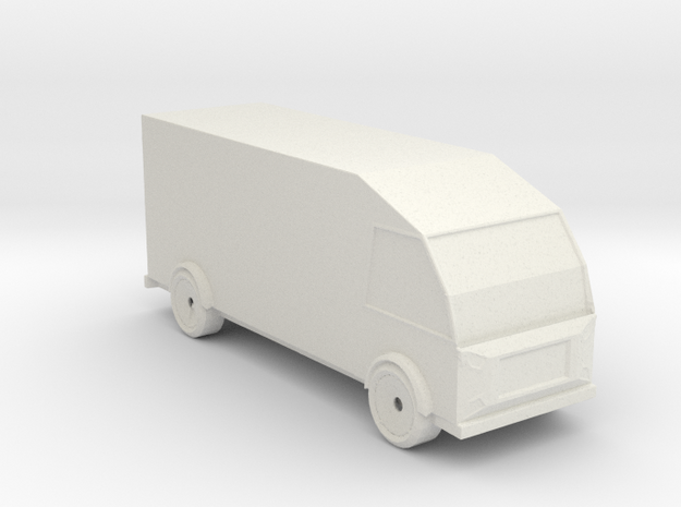 BG Box Truck 1:160 Scale in White Natural Versatile Plastic
