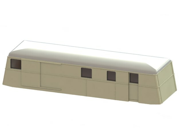 Swedish wagon for railcar UDFo3 N-scale in Tan Fine Detail Plastic