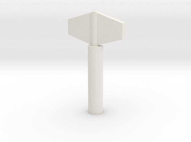 Grandus Head Antenna in White Natural Versatile Plastic