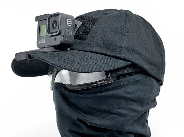 Hat Mount (GoPro Hero 8 Compatible) in Black PA12