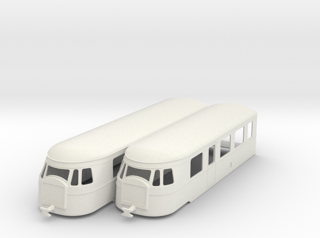 bl43-billard-a150d2-artic-railcar in White Natural Versatile Plastic