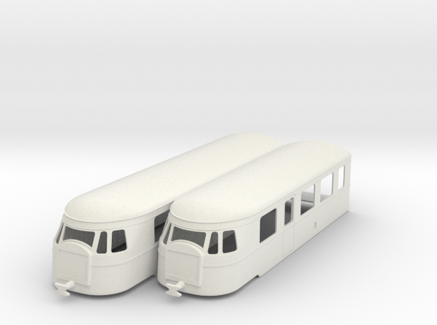 bl32-billard-a150d2-artic-railcar in White Natural Versatile Plastic