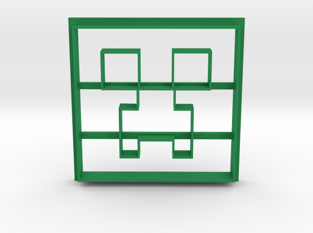 Minecraft Creeper Cookie Cutter in Green Processed Versatile Plastic