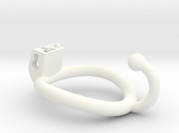 Cherry Keeper Ring - 45x48mm (~46.5mm) Ball Hook in White Processed Versatile Plastic