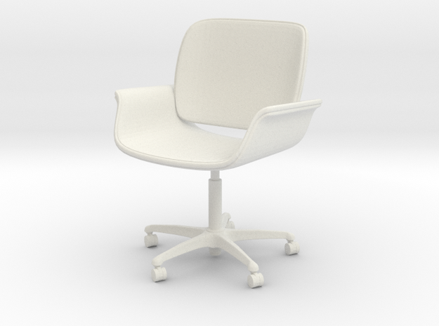 Chair 13. 1:24 Scale in White Natural Versatile Plastic