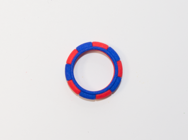 Ring Clip Multicolour Part B in Blue Processed Versatile Plastic: 7.5 / 55.5
