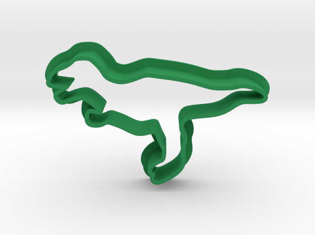 Dino T-rex Cookie Cutter in Green Processed Versatile Plastic