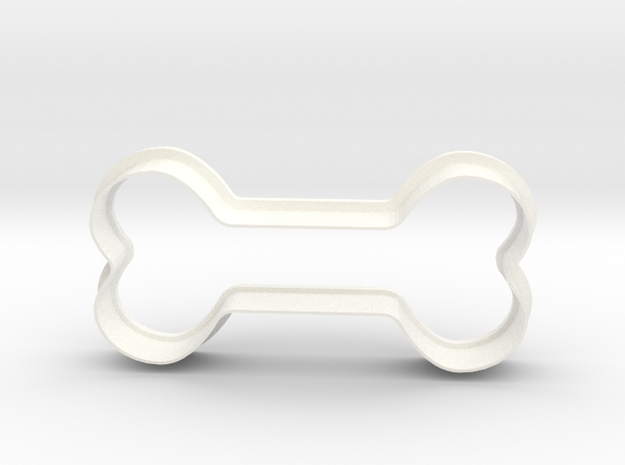 Bone Cookie Cutter in White Processed Versatile Plastic