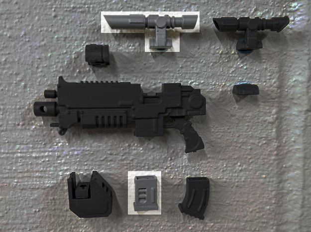 PRHI Large Modular Rifle- Sniper Sprue in Smoothest Fine Detail Plastic