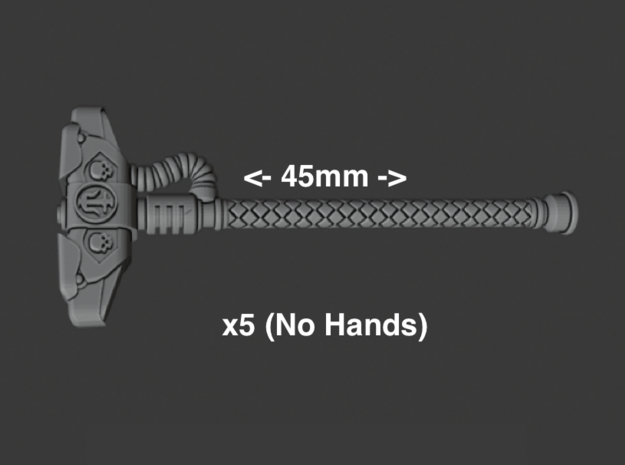 5x 45mm Aquilla Hammer: Seleucid Anchor (No Hand) in Tan Fine Detail Plastic