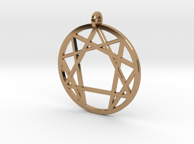 Holy Mountain Pendant Medium in Polished Brass